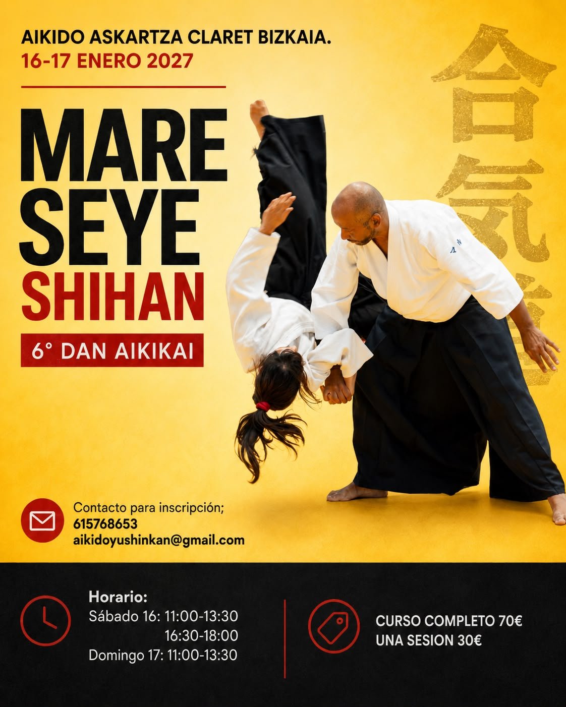 Curso de Aikido con Mare Seye · 16–17 enero 2027